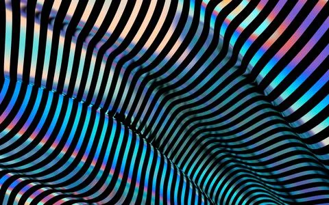 3d background render of abstract art curved three dimensional geometric lines Stock-Illustration