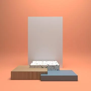 3d background render image of geometric podium showcase product background. Stock Illustration