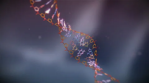 3D Background With Rotating Dna String 4K. ultra HD. Stock Footage