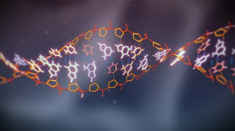 3D Background With Rotating Dna String 4K. ultra HD. Stock Footage 47863008