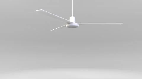 3D background with a rotating fan on the ceiling Video stock 68143308