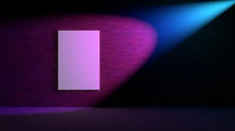 3d background from spotlight light beam. Stock-Illustration