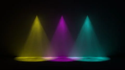 3d background from spotlight light beam. Illustrazione stock