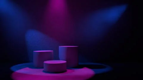 3d background from spotlight light beam. Illustrazione stock