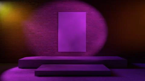 3d background from spotlight light beam. Illustrazione stock