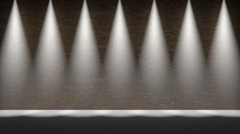 3d background from spotlight light beam. 스톡 일러스트