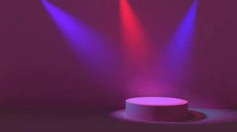 3d background from spotlight light beam. Illustrazione stock
