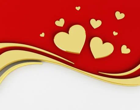 3D Background Valentine's Day Stock Illustration