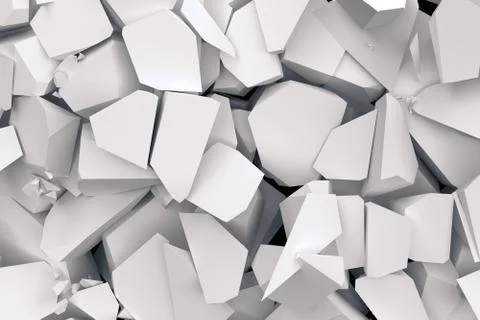 3d background of white floor damage and cracked. Illustrazione stock