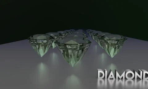 3D background for you to enjoy with diamonds Stock Illustration
