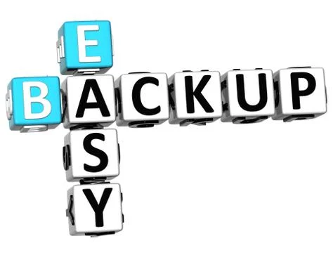 3d backup data crossword Stock Illustration
