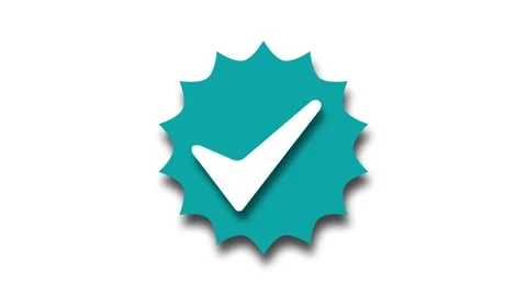 3d Badge with Checkmark Symbolizing Approval Animation Stock Footage 307718505