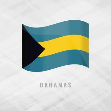 3D Bahamas waving flag pattern background. Realistic national flag design o.. 스톡 일러스트