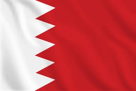 3D Bahrain waving flag pattern background. Realistic national flag design. .. Illustrazione stock