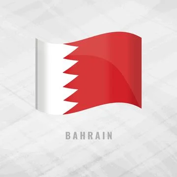 3D Bahrain waving flag pattern background. Realistic national flag design o.. Illustrazione stock