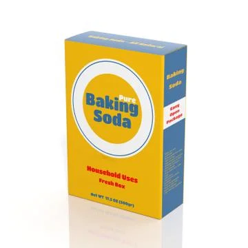 3D Baking Soda paper package isolated on white Illustrazione stock