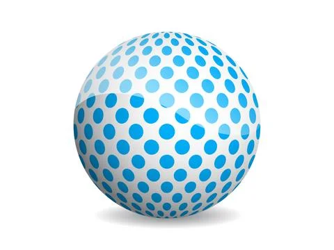 3D ball abstract vector illustration. Pattern sphere modern design. Round sha Stock Illustration