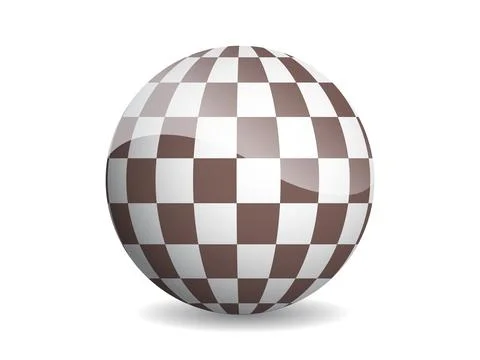 3D ball abstract vector illustration. Pattern sphere modern design. Round sha Illustrazione stock