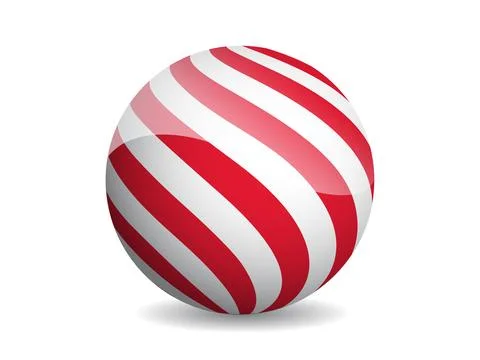 3D ball abstract vector illustration. Pattern sphere modern design. Round sha Stock Illustration