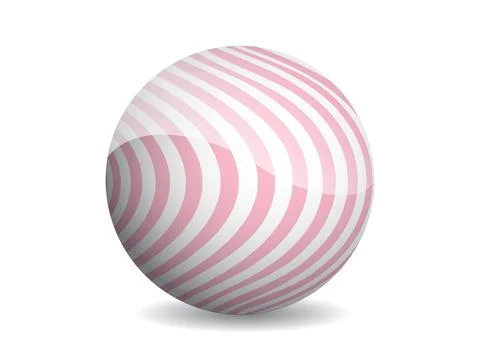 3D ball abstract vector illustration. Pattern sphere modern design. Round sha Stock Illustration