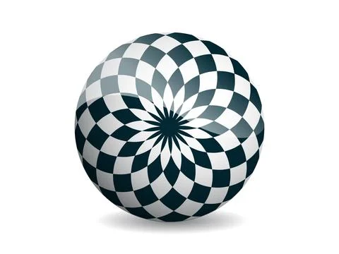 3D ball abstract vector illustration. Pattern sphere modern design. Round sha イラスト素材