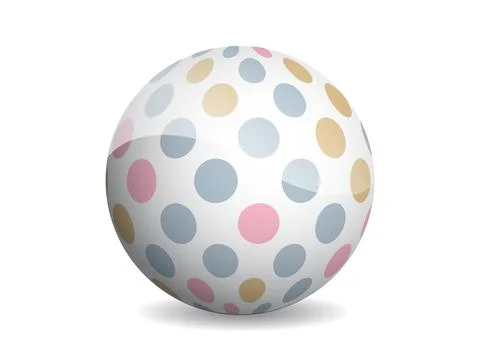 3D ball abstract vector illustration. Pattern sphere modern design. Round sha Stock Illustration