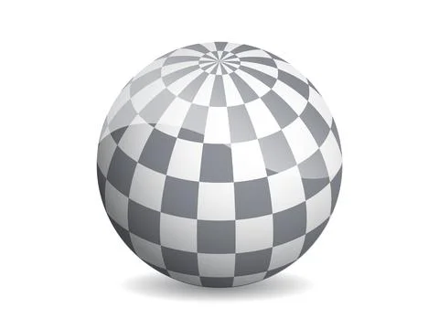 3D ball abstract vector illustration. Pattern sphere modern design. Round s.. Illustrazione stock