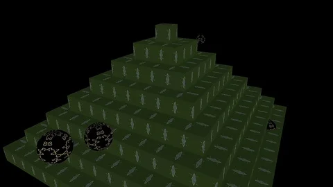 3D Ball and Building Background Stock Footage 125354297