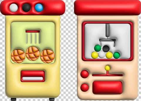 3d ball game box icon and pick up the ball Game cabinet for childhood fun Stock Illustration