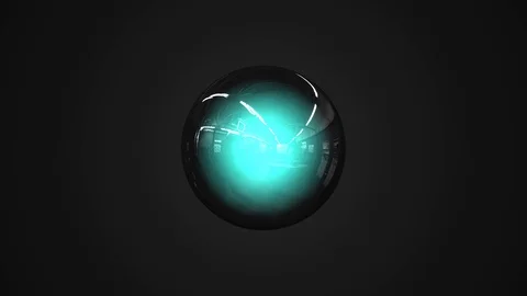 A 3D ball that morphs with rhythm. The surface reflects light. Video stock 120890505