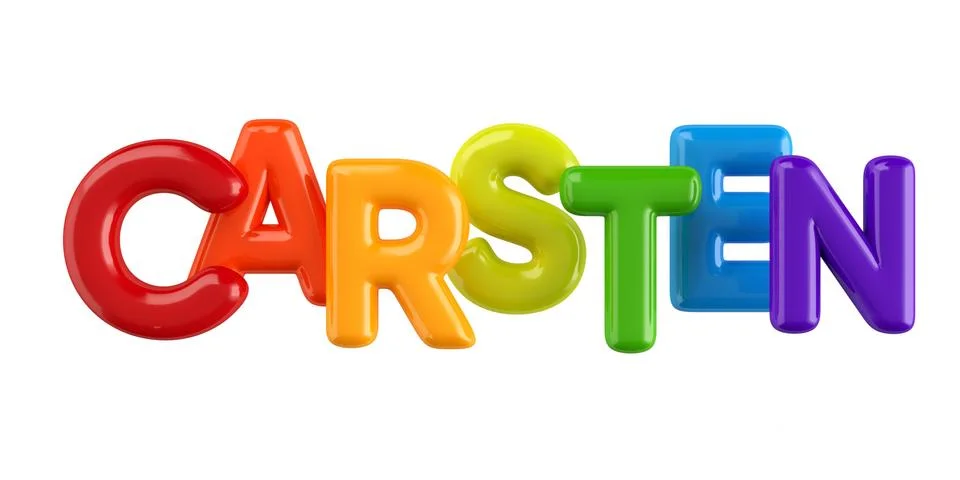 3d Ballon Font Name on white background Stock Illustration