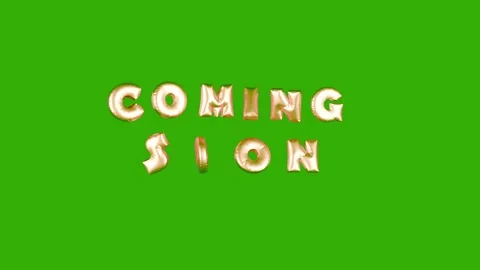 3D Balloon Text Animation Floating coming soon Letters Celebration Background go Stock Footage 336591543