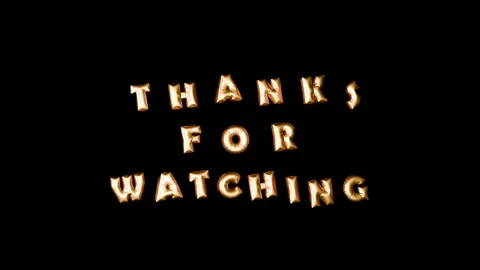 3D Balloon Text Animation Floating Thanks For Watching Letter Stock Footage 348258316