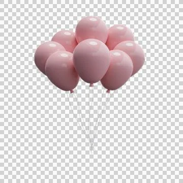 3d balloons. 3d rendering. Stock Illustration
