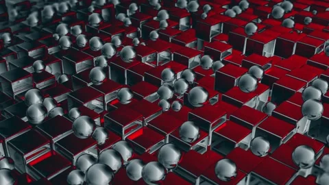3D Balls And Cubes Stock Footage 279916810