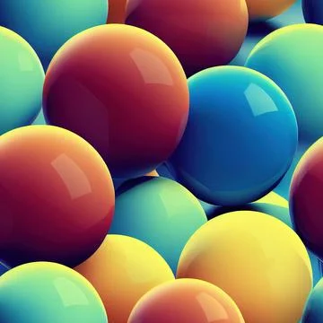 3d balls colorful seamless pattern. Stock Illustration