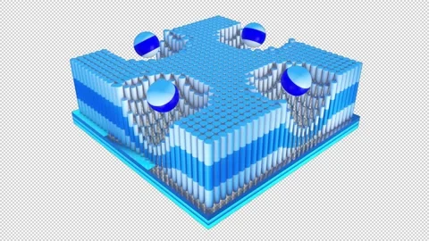 3d Balls On Cylinders Stock Footage 161619086