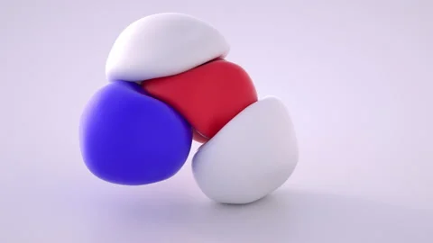 3d balls interact on a white background Video stock 202057303