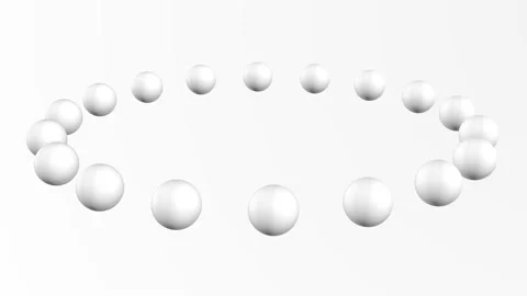 3d balls row spinning around background loop. Flying necklace creative. Cle.. Stock Footage 229857025