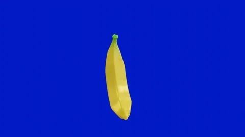 3d banana blue background Stock Footage 239852228