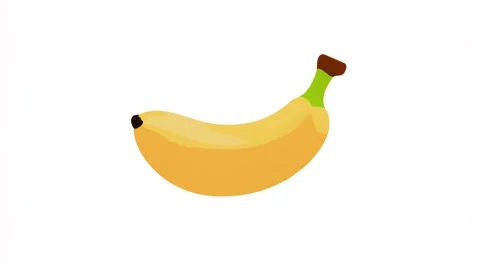 3d banana icon isolated on white background. Stock Footage 287340995