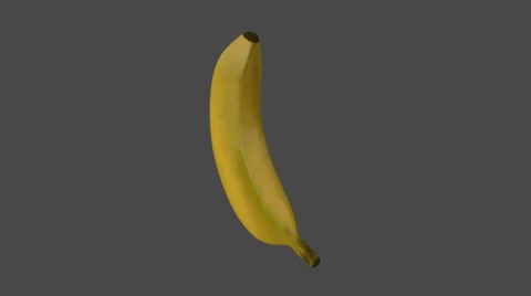 3D Banana Loop Rotating (Alpha) Stock Footage