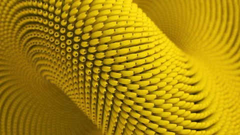 3D bananas swirl infinite loop. Abstract infinity shape constructed with bananas Stock Footage 150941830