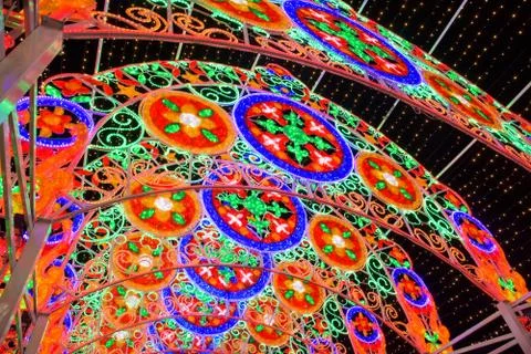 3D Bangkok light exhibition Stock Illustration