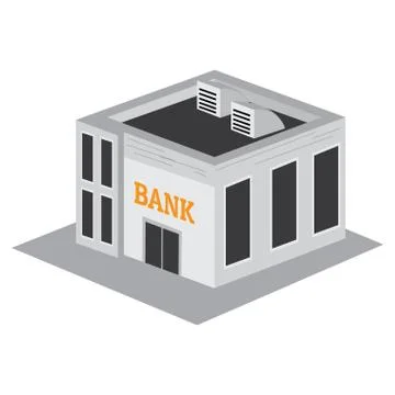 3D bank building Stock Illustration
