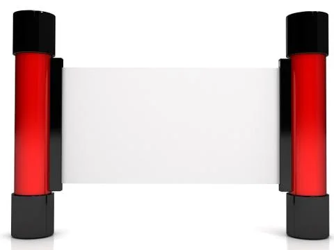3d banner over white background Stock Illustration