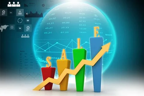 3D Bar chart and sales growth 3D Bar chart and sales growth Copyright: xZo... Stock Photos