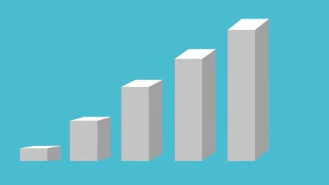 3d bar chart animation, rising up in sta... | Stock Video | Pond5
