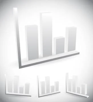 3d bar chart, bar graph elements, vector for presentation, statistics, analyt イラスト素材