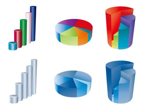 3d bar chart Illustrazione stock